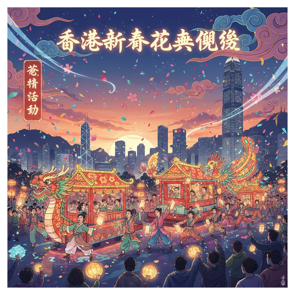 節慶活動 - 香港新春花車巡遊